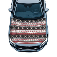 Yeti Print Car Hood Cover Portable Stretch Polyester