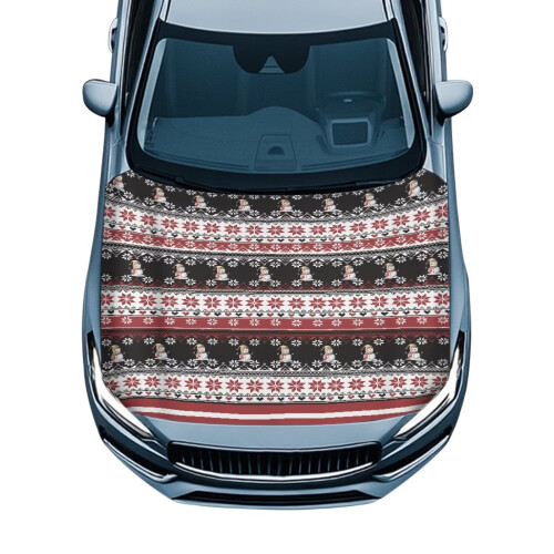 Yeti Print Car Hood Cover Portable Stretch Polyester
