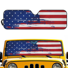 American Flag Car Sun Shade for Jeep Rubicon Sahara TJ JK