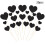 Valentine's Day Glitter Paper Heart Flag 20 Pack 1