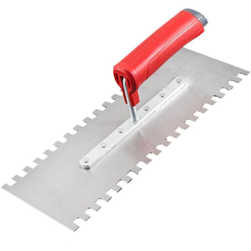 Tile Trowel Square Tip Stainless Steel 12mm Notch