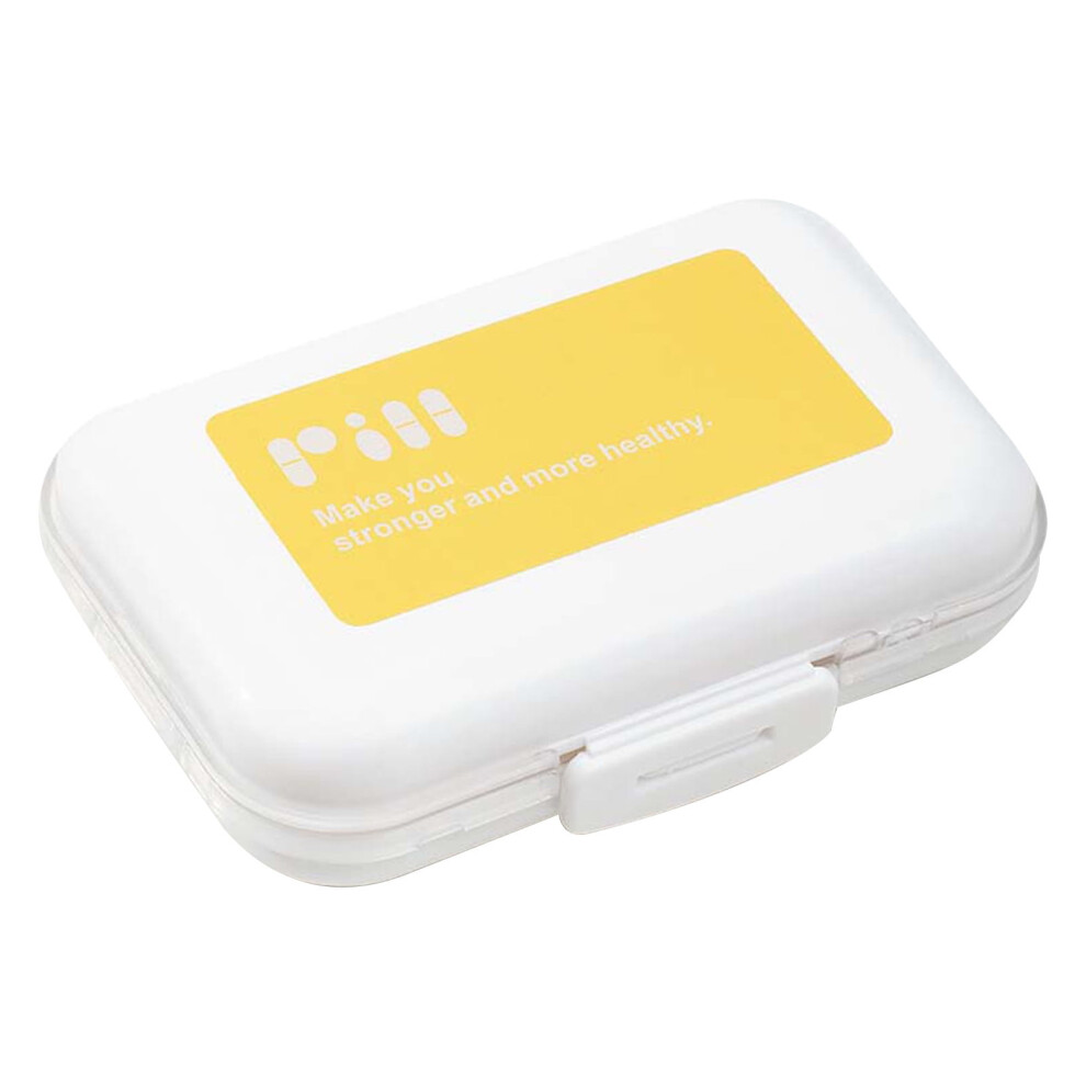 Portable pill organizer with 8 compartments
