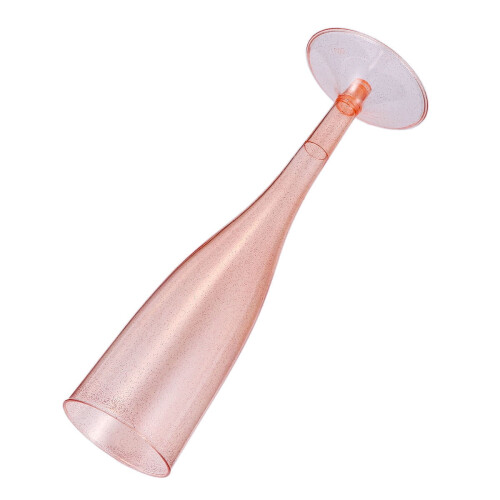 Champagne Cup Disposable Plastic 30pcs Rose Gold 2