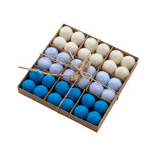Christmas Wool Felt Balls Decorations 36 pcs Multicolor