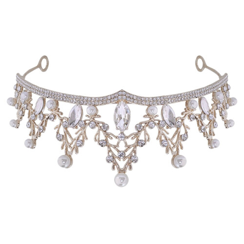 Display Cabinet Decorative Rhinestone Crown for Dollhouse
