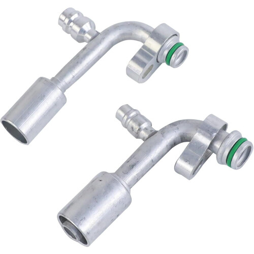 AC Fitting Set Female 90 Degree R134a #8 #10 with Moveable 1