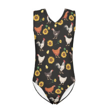 Kids Sunflower Swimsuit Sleeveless Bathing Suit Size 7-8