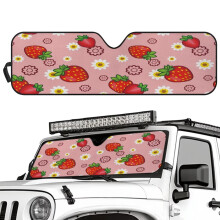Red Strawberry Windshield Sun Shade for Jeep Wrangler and