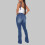 Dames denim micro trompetbroek met hoge taille 5
