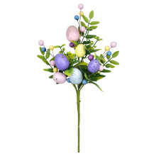 Easter Decor Eggs Pastel Berries Vine 16-inch Spring Floral