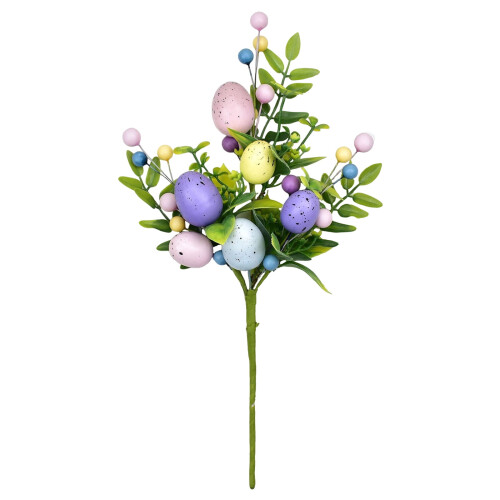 Easter Decor Eggs Pastel Berries Vine 16-inch Spring Floral