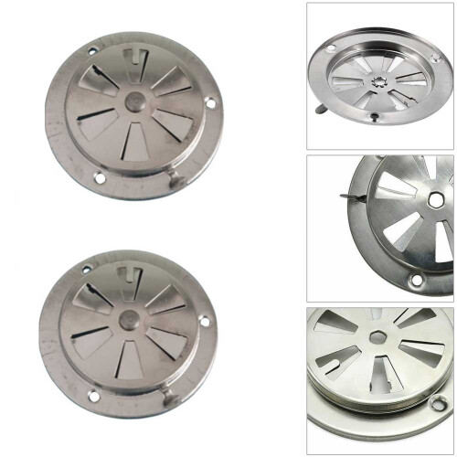 BBQ Grill Smoker Exhaust Vent Damper 2 Pieces 1