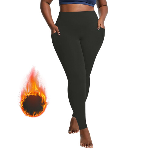 Women's High-Waist Thick Leggings with Pockets, Quick-Dry 1