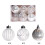 Christmas Ornaments Shatterproof Silver 6 pcs 1