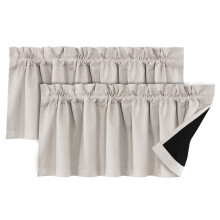 Blackout Curtain Valance Solid Color Set