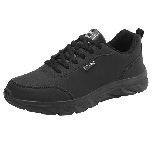 Men's Running Sneakers Leather Lace-Up Wide Width Extra