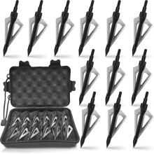 Archery Broadheads 3-Blade Screw-In 16 Pack