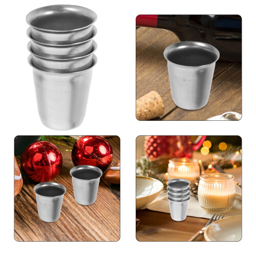 Stainless Steel Wine Glasses Set 4 Pcs
