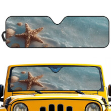 Beach Starfish Windshield Sun Shade for Jeep Wrangler JL