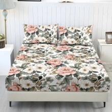 King Size Bedding Set 3-Piece with Fitted Sheet and Pillow