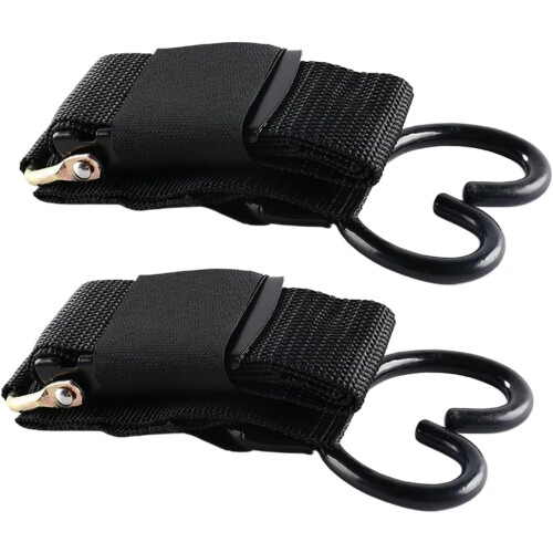 Ratcheting Tie Down Straps with S-Hooks 2-Pack
