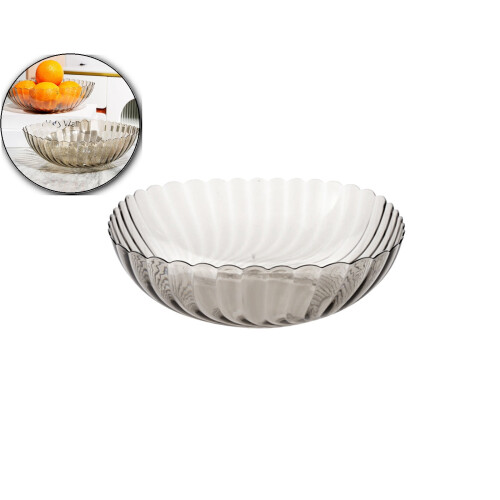 Clear Plastic Fruit Bowl Lightweight for Kitchen Dining