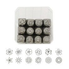 Flower Metal Stamping Set Steel 3mm 6mm 12pcs