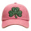 Pink Baseball Cap with Clover Print Adjustable Irish Theme 1