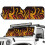 Cartoon Fire Windshield Sun Shade Mat for Rubicon Sahara TJ 1