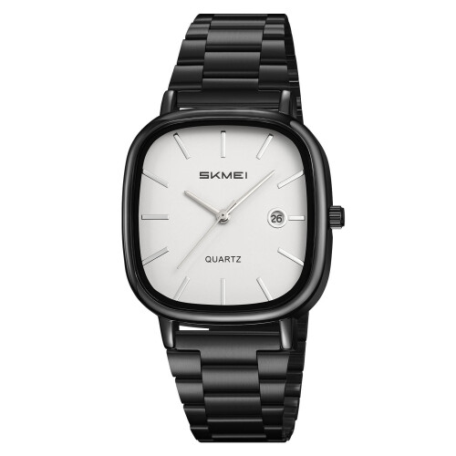 Square Analog Quartz Watch Stainless Steel Strap 1 Piece