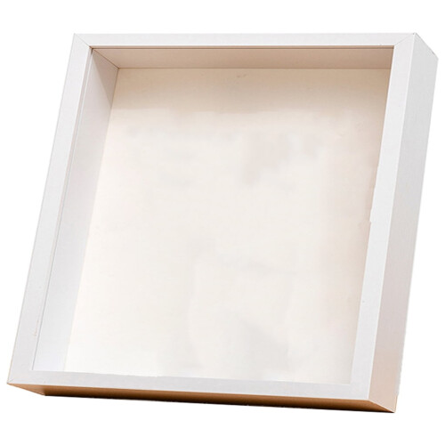 Dried Flower Display Frame Natural Wood Square Glass