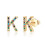 Sterling Silver Gold-Plated CZ Stud Earrings for Women 1
