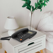 Landline Telephone for Seniors with Copper Rubber Design 1