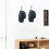 Hat Organizer Rack Black Metal L-Shaped 4-Piece 4