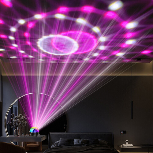 LED stage lamp colorful rotating mood light with remote 1