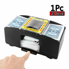 Automatic Card Shuffler Battery Operated 2 Decks Black