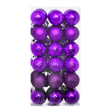 Xinwanna Christmas Balls Light Purple Shiny Matte 36 pcs 3