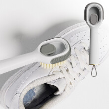 Shoe Brush with Long Handle and Soft Bristles for Footwear
