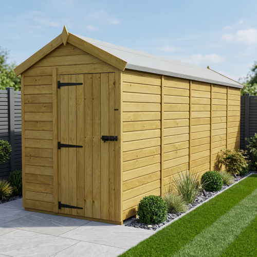 5 x 20 Apex Shed Tanalised (Single Door, No Windows)