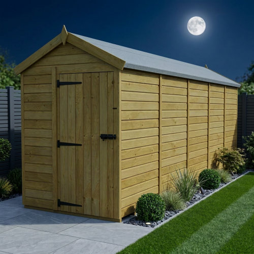 5 x 20 Apex Shed Tanalised (Single Door, No Windows) 2