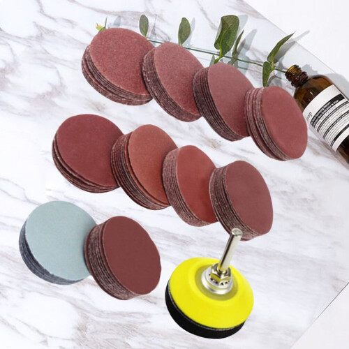 Sanding Discs Pad Kit for Drill 2 Inch 100 Pcs with Backer 2