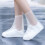 Disposable Rain Boots Waterproof Plastic with Drawstring 1 1