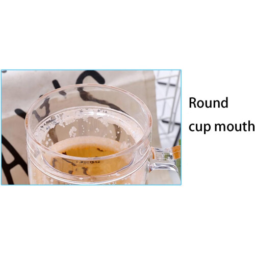 Fake Beer Mug Set Plastic Double-Layer 2pcs 400ml 2