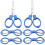 Folding Camping Scissors Keychain Stainless Steel 5PCS Blue 1