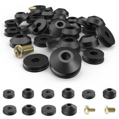 Faucet Washer Assortment Kit Rubber and Brass 106 Pcs