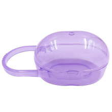 BPA-Free Pacifier Case Transparent Purple 4.49x2.05x1.93