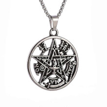 Vintage Pentagram Pendant with Tetragrammaton Stainless