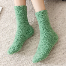 Women's Ankle and Crew Socks Coral Fleece Stripe Thermal