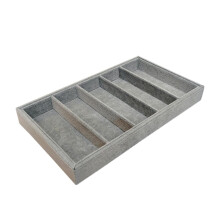 Glasses Display Tray Grey MDF 5-Grid Organizer