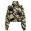 Women's Half-Zip Sweatshirt Black Flower Leaf Design M 4